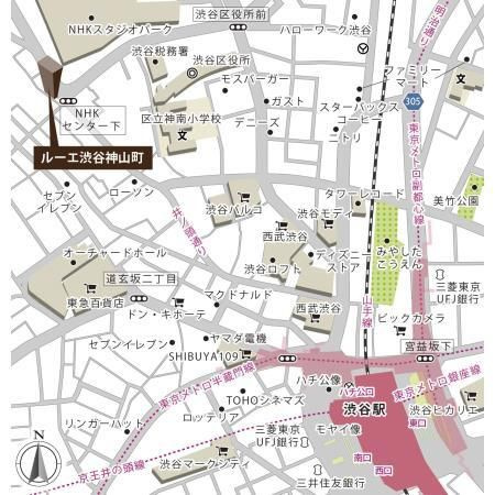 ルーエ渋谷神山町の地図