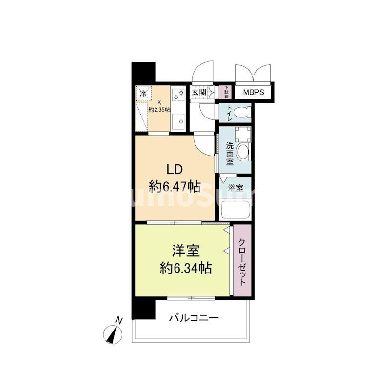 レジディア天神の間取り