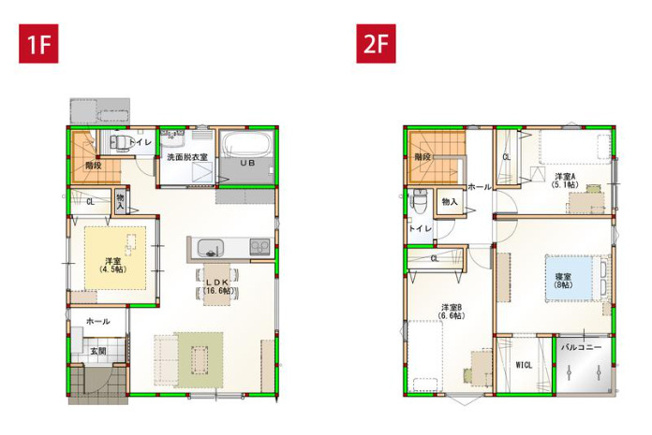 【間取り】 | 東大阪市大蓮南1丁目 | 駐車スペース3台分！三方道路！2階建て♪【全洋室4LDK】エコなZEH仕様！太陽光発電システム6.6kw搭載☆耐震構造☆（耐震等級3相当）オール電化住宅☆※同仕様モデルハウスのご内覧可能です♪