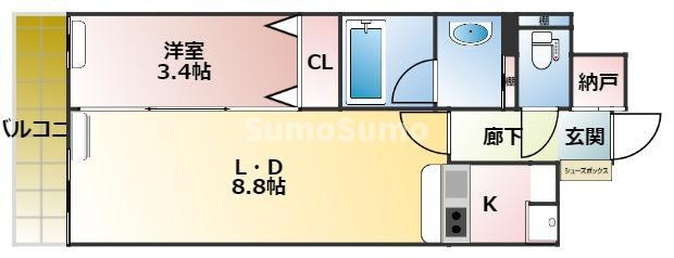 西新テングッドシティSAVOYの間取り