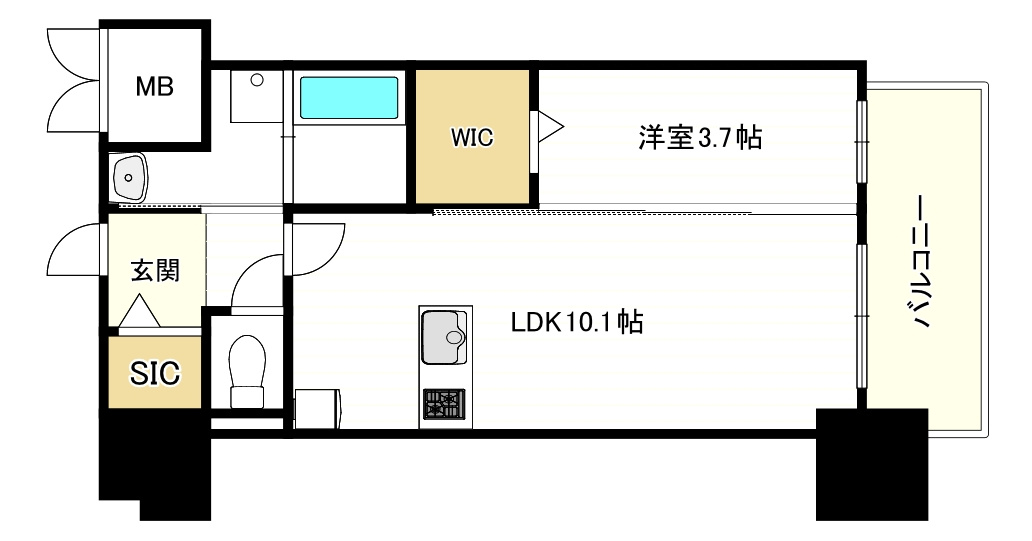 Louis Residence 弁天町 の間取り