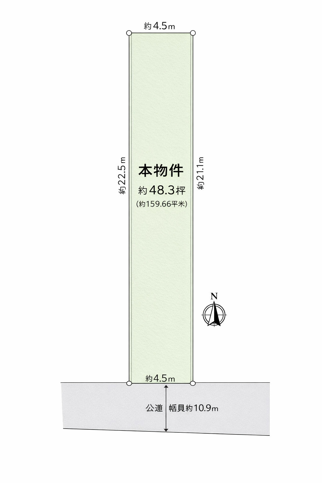 昭和区長戸町3丁目土地の土地図