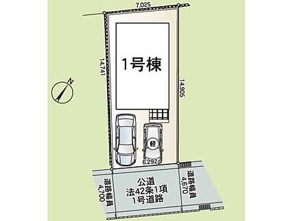 上温品4丁目の区画図