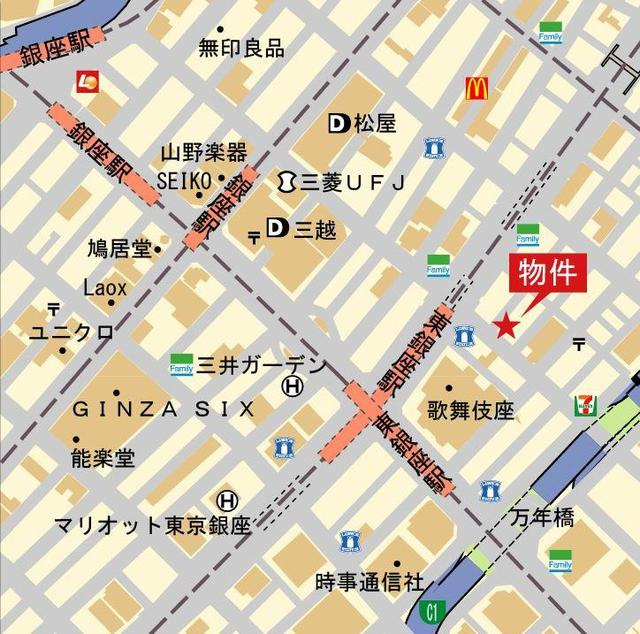 ミレアコート銀座プレミアの地図