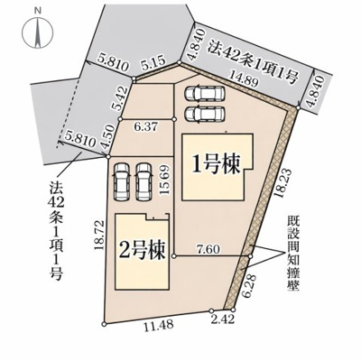 【区画図】 | 高槻市大和2丁目　新築戸建