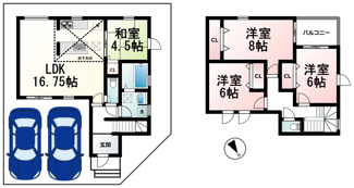 【間取り】 | 草津市上笠２丁目　限定1区画