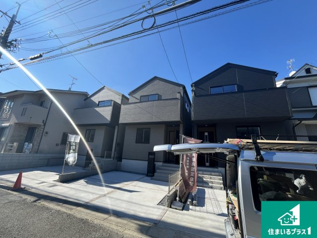 京都市伏見区久我森の宮町　第1期　新築一戸建ての外観|周辺は落ち着いた街並みの住宅地！子育てがしやすい住環境です！