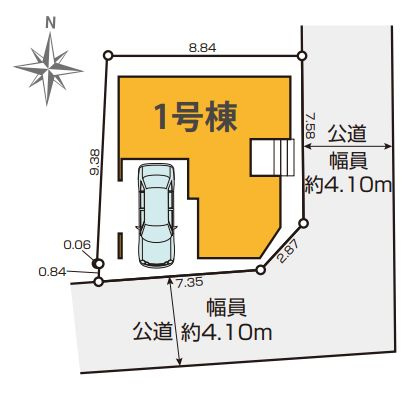 【区画図】 | 西東京市南町４丁目　新築戸建て | 陽当り良好の東南角地は開放感もたっぷりです