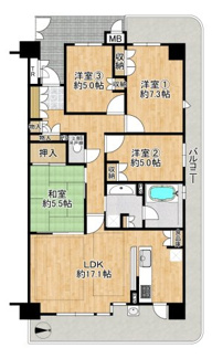 【間取り】 | リバーガーデン三国ヶ丘けやき通り | 【広々４ＬＤＫ】子供部屋や趣味のお部屋も作れます！ゆとりある住まいでのびのび新生活をここではじめせんか♪