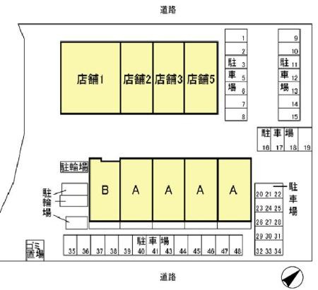 ベルサンモールの区画図