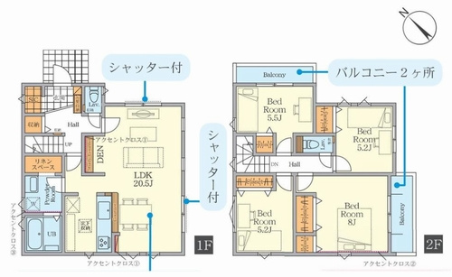 【間取り】 | 【仲介手数料０円】秦野市鶴巻南2期　新築一戸建て　1号棟　全3棟 | 秦野市鶴巻南2期　新築一戸建て　1号棟　全3棟