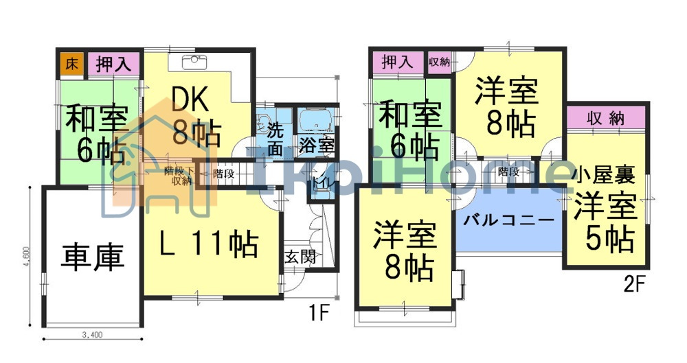 神戸市西区南別府4丁目　中古戸建の間取り|●年中無休：当日予約可●リビングとダイニングは分かれておりますが、どちらもゆったりしています！