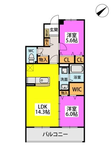 ボルドーⅤ番館の間取り