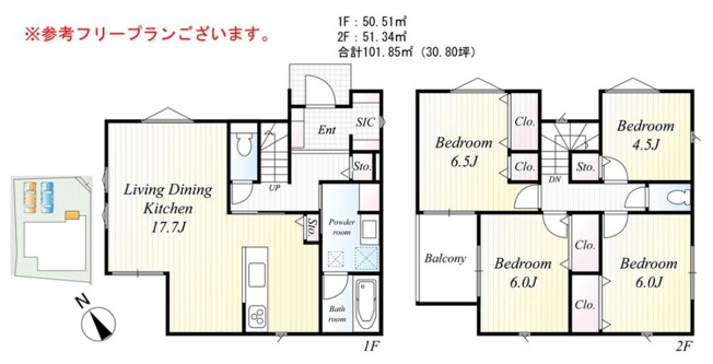 【参考プラン】 | 西舞子９丁目　土地