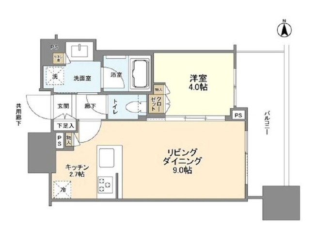【間取り】 | シティタワー大阪本町
