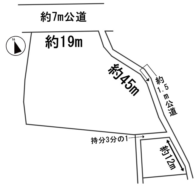 ６６４１３　岐阜市上川手土地の区画図