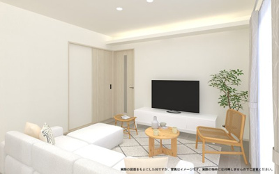 【完成予想図】 | ※パースは設計図面を基にした完成予想図です。※家具はイメージです。