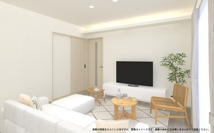 【完成予想図】 | ※パースは設計図面を基にした完成予想図です。※家具はイメージです。
