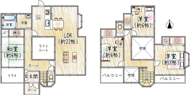 西宮市名塩さくら台４丁目の中古一戸建の間取り|4LDK