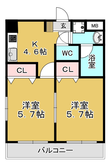 【間取り】 | メゾンドゥラフィーネ