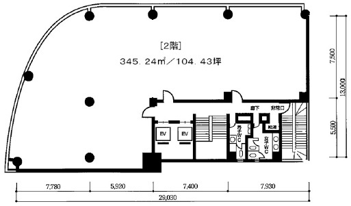 東貨ビルの間取り