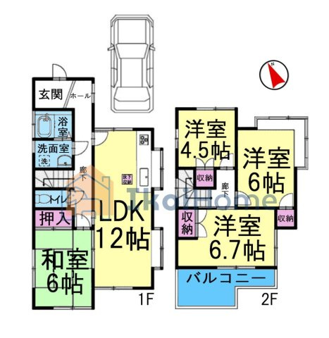 神戸市西区長畑町　中古戸建の間取り|【ホームページに現地動画掲載中】●年中無休：当日予約可●LDK12帖、窓が多く陽当り良好！