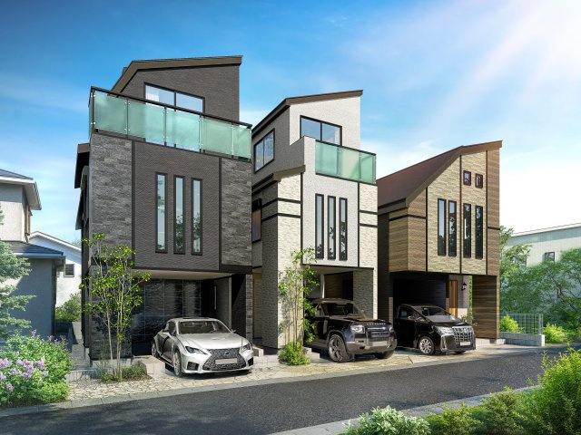 【外観パース】 | 渋谷区笹塚3丁目　新築分譲住宅