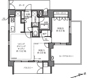 プレミスト神楽坂の間取り