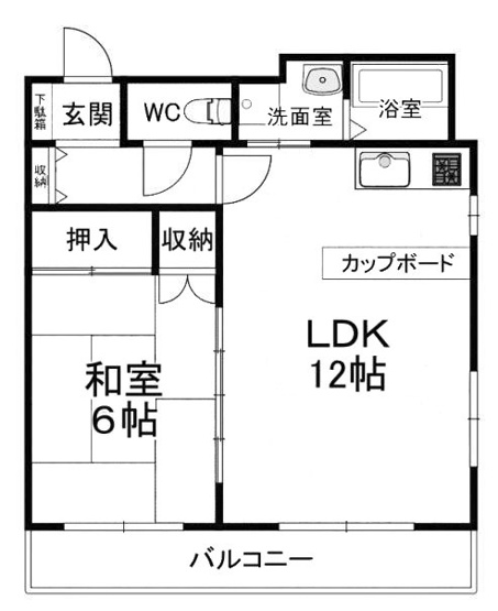 【間取り】 | スウィングマンション | 専有面積45.07㎡