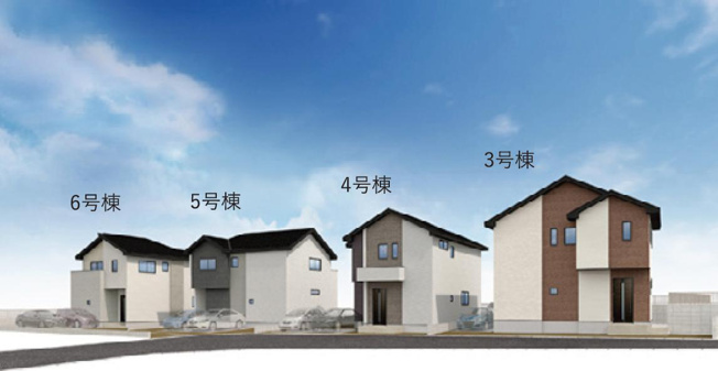 【外観】 | 土浦市上高津2期　新築戸建　6号棟 | イオンモール土浦まで徒歩17分！休日には映画鑑賞など家族との時間が増えそうですね！