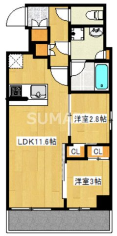 アジールコート山手動坂の間取り|間取りです☆