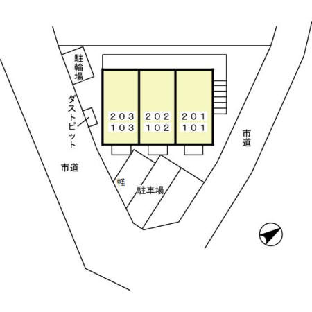 パテオ紙敷の区画図
