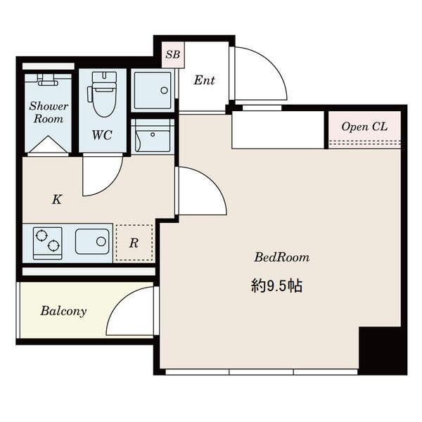 S-FORT日本橋箱崎の間取り