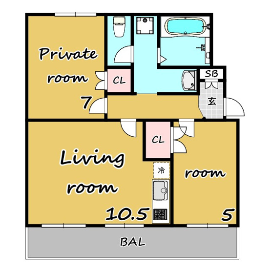 【間取り】 | プラザドゥユートピア | ★ペット相談（小型犬・猫1匹迄）★ネット無料★TVドアホン★