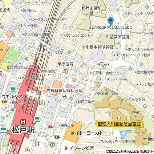 ＣＬＡＲＥＧＲＡＣＥ松戸の地図