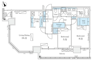 【間取り】 | パークコート六本木ヒルトップ
