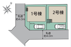 【区画図】 | 船橋市大穴北四丁目　新築分譲住宅１号棟 | 船橋市大穴北４丁目　１号棟