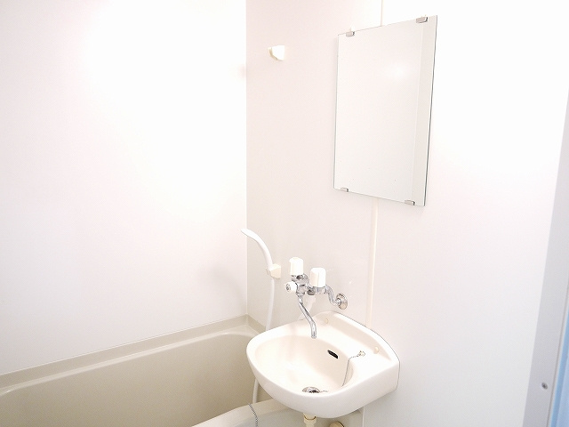 アイリスハイツ6号館の洗面所|脱衣スペースもあります