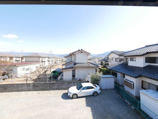 【展望】 | 笛吹市石和町広瀬　平成7年築中古戸建 敷地101坪 | バルコニーより東側を望む