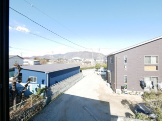 【展望】 | 笛吹市石和町広瀬　平成7年築中古戸建 敷地101坪 | 2階より北側を望む