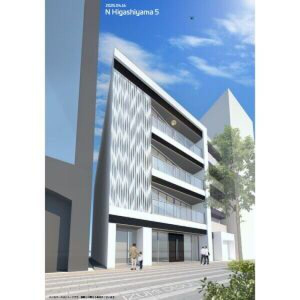 東山通五丁目新築ビルの外観パース