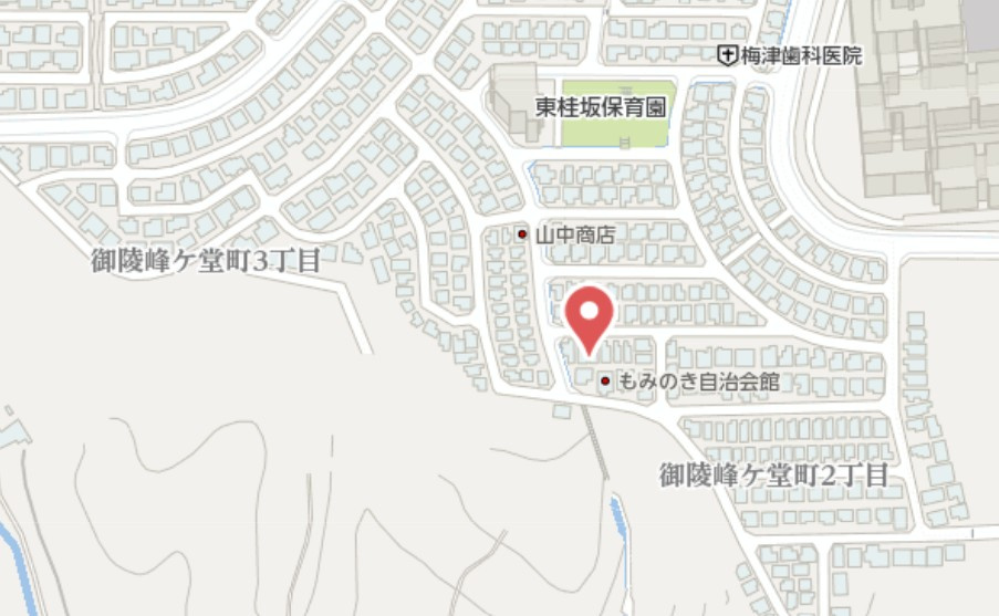 京都市西京区御陵峰ケ堂町2丁目　中古戸建の地図