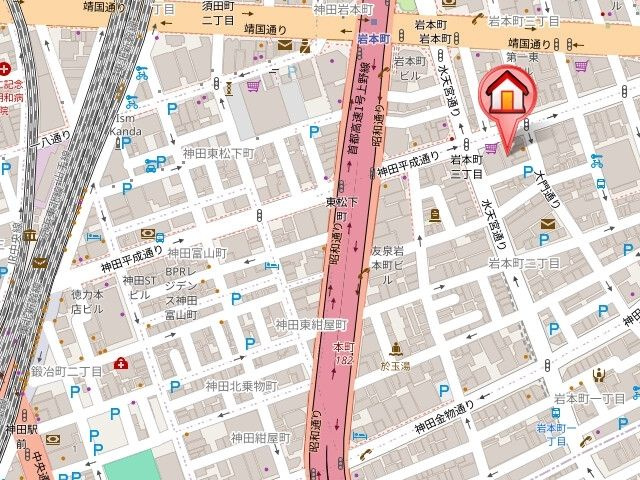 レジディア神田岩本町Ⅱの地図