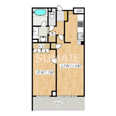 ザ　タバタ　ハウスの間取り|1LDKの間取りです☆