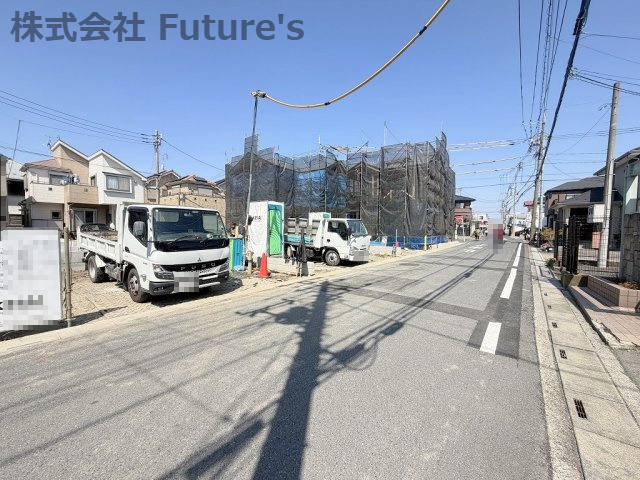 三郷市戸ケ崎1丁目　新築戸建　全4棟　2号棟の前面道路含む現地写真|前面道路含む現地写真です。