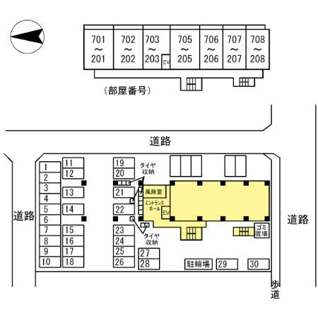 セブンリリー矢巾の区画図