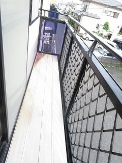 ニューシティ嵐山のバルコニー