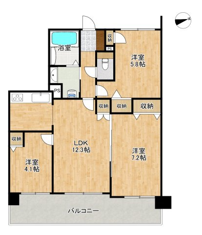 ナイスアーバン鶴ケ谷ヒルズの間取り