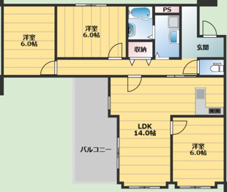 【間取り】 | カーサ千里山 | 間取り★