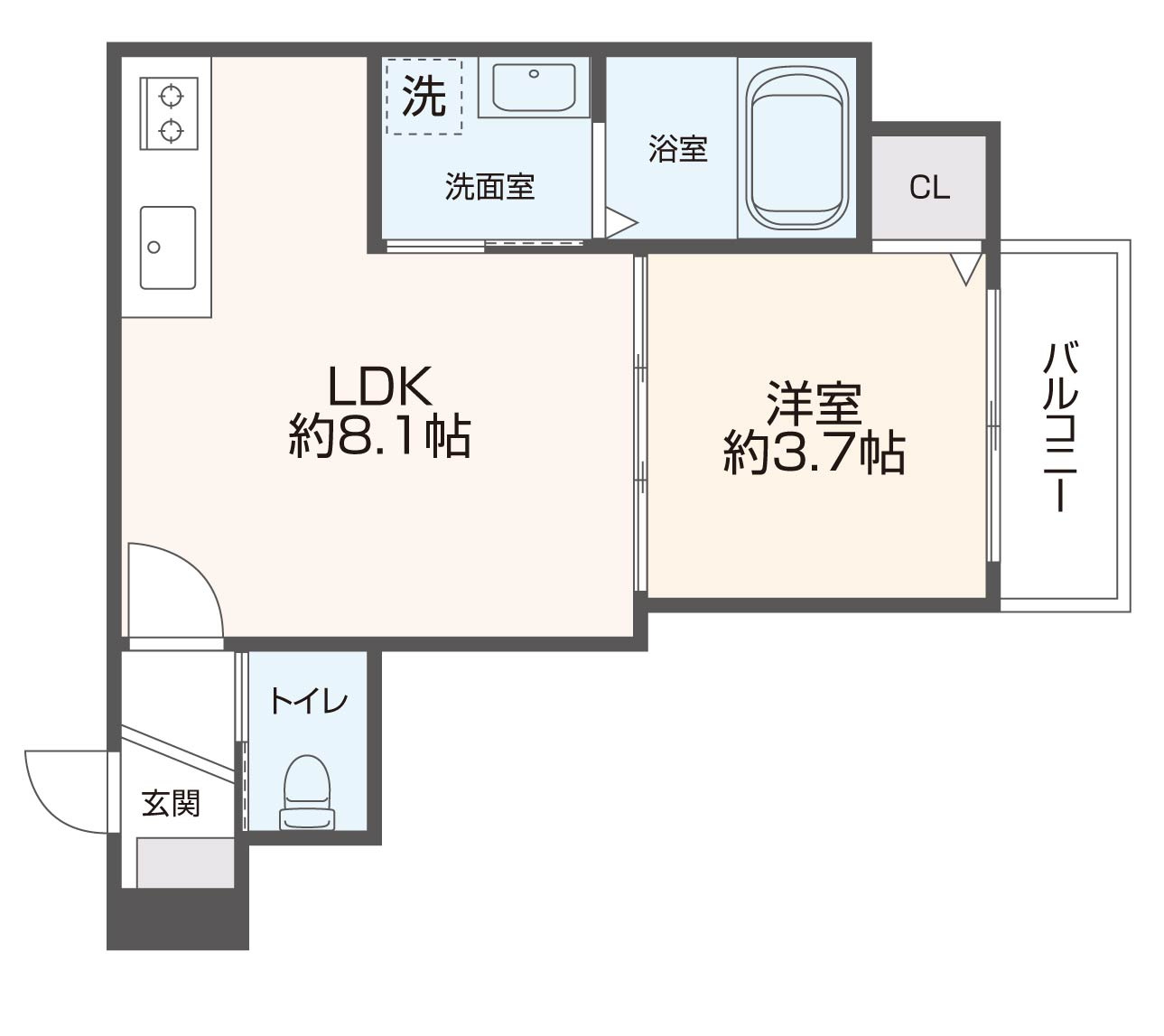 MuseZioⅢ（近大一人暮らし）の間取り